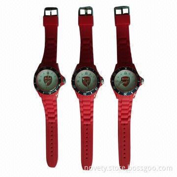 Watches, Copper Shell, Silicone Wrist Band, Customized of Your Colors and Logos Welcomed